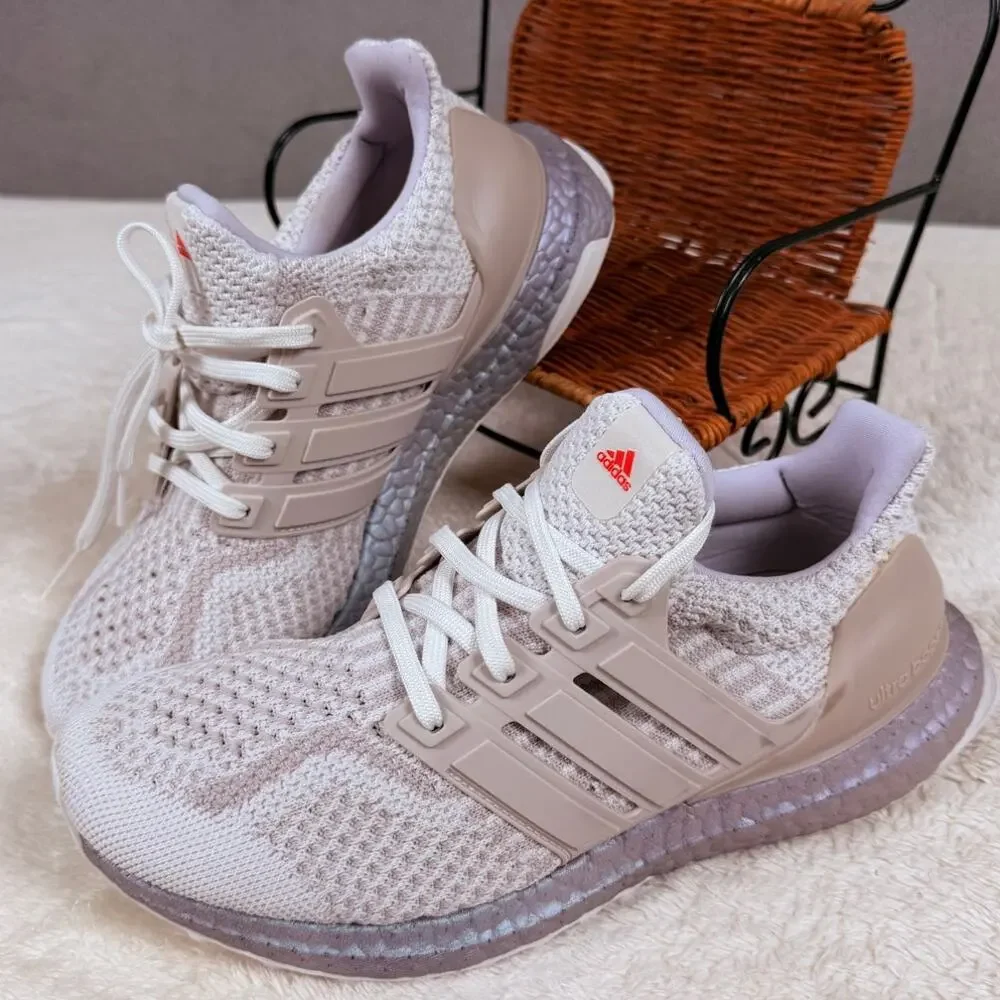 adidas UltraBoost Women’s Size 7 White Lavender Purple Boost Running Shoes